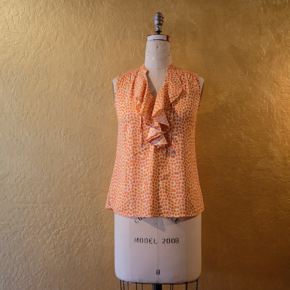 ANN TAYLOR SUMMER RUFFLE TOP